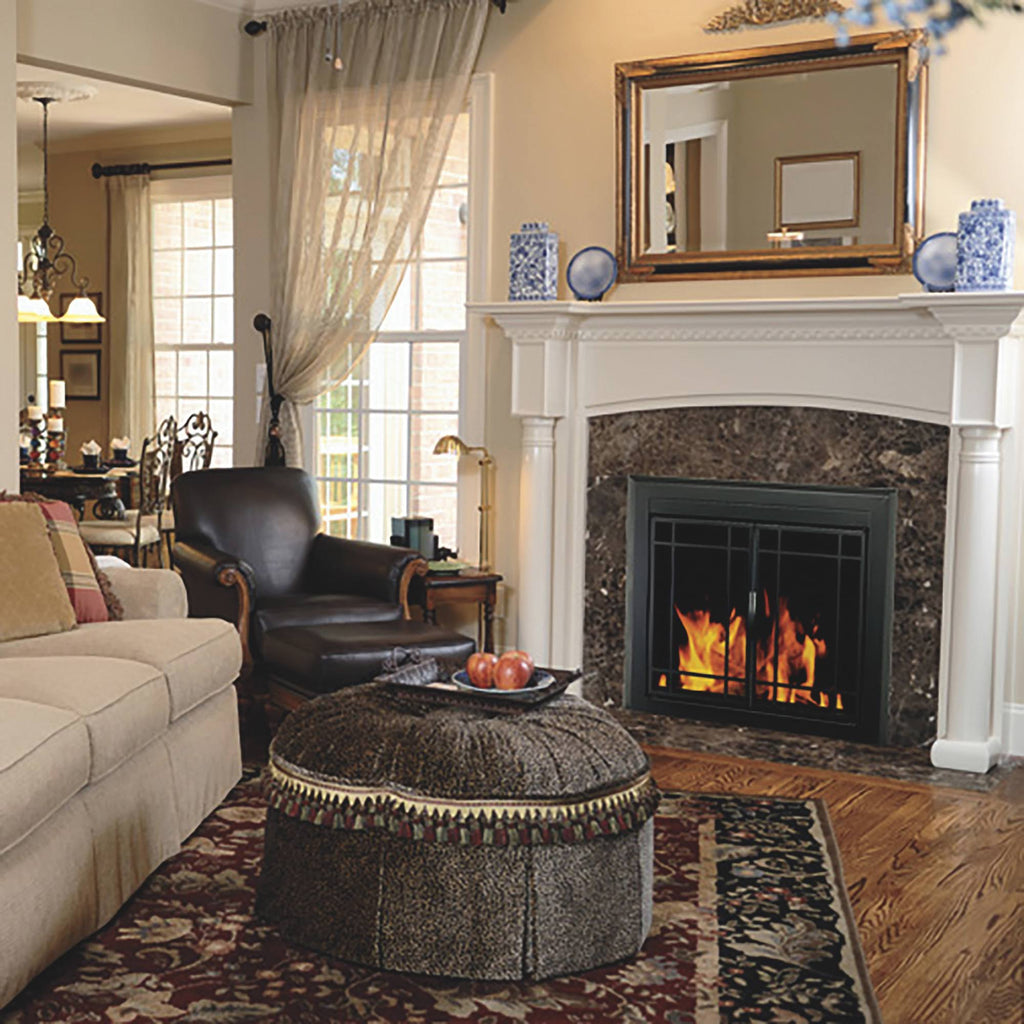 Small Glass Fireplace Doors K977