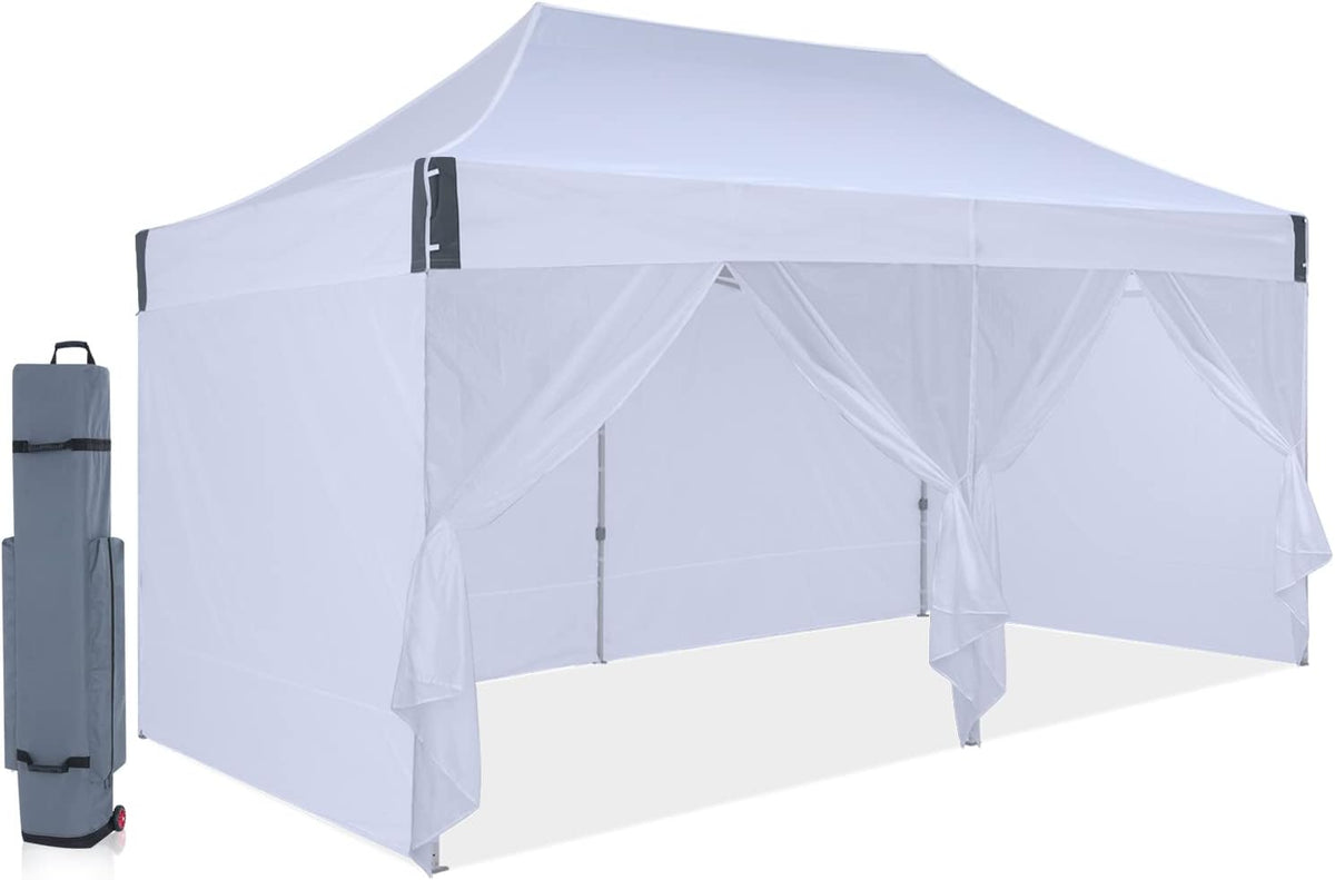 10'x15' Enclosed Instant Pop Up Canopy Tent with Removable Sides Walls J5147