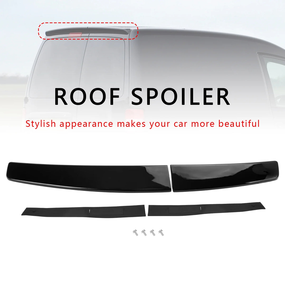 Gloss Black Rear Twin Barn Door Trunk Spoiler W81447