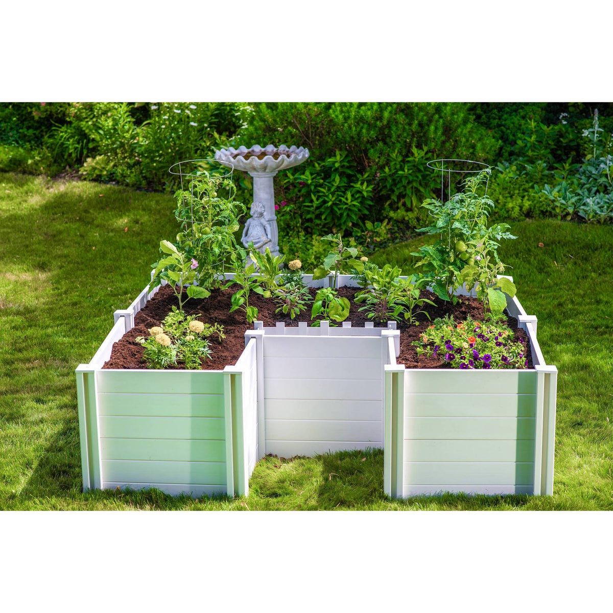 22.5x22 Vinyl Raised Garden Bed White Y541