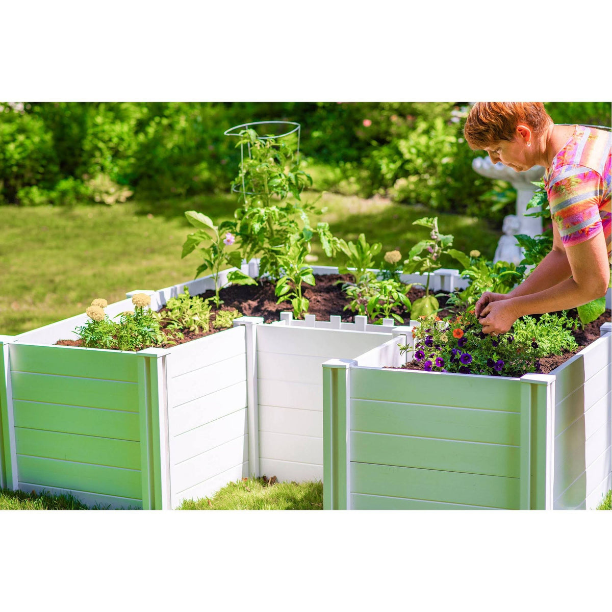 22.5x22 Vinyl Raised Garden Bed White Y541