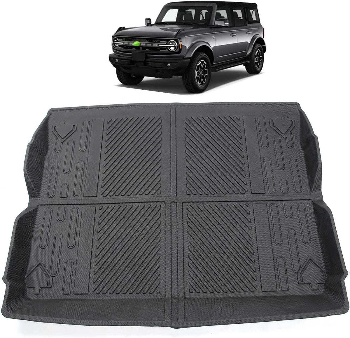 All Weather Rear Cargo Trunk Floor Mat Pack of 2 P9104