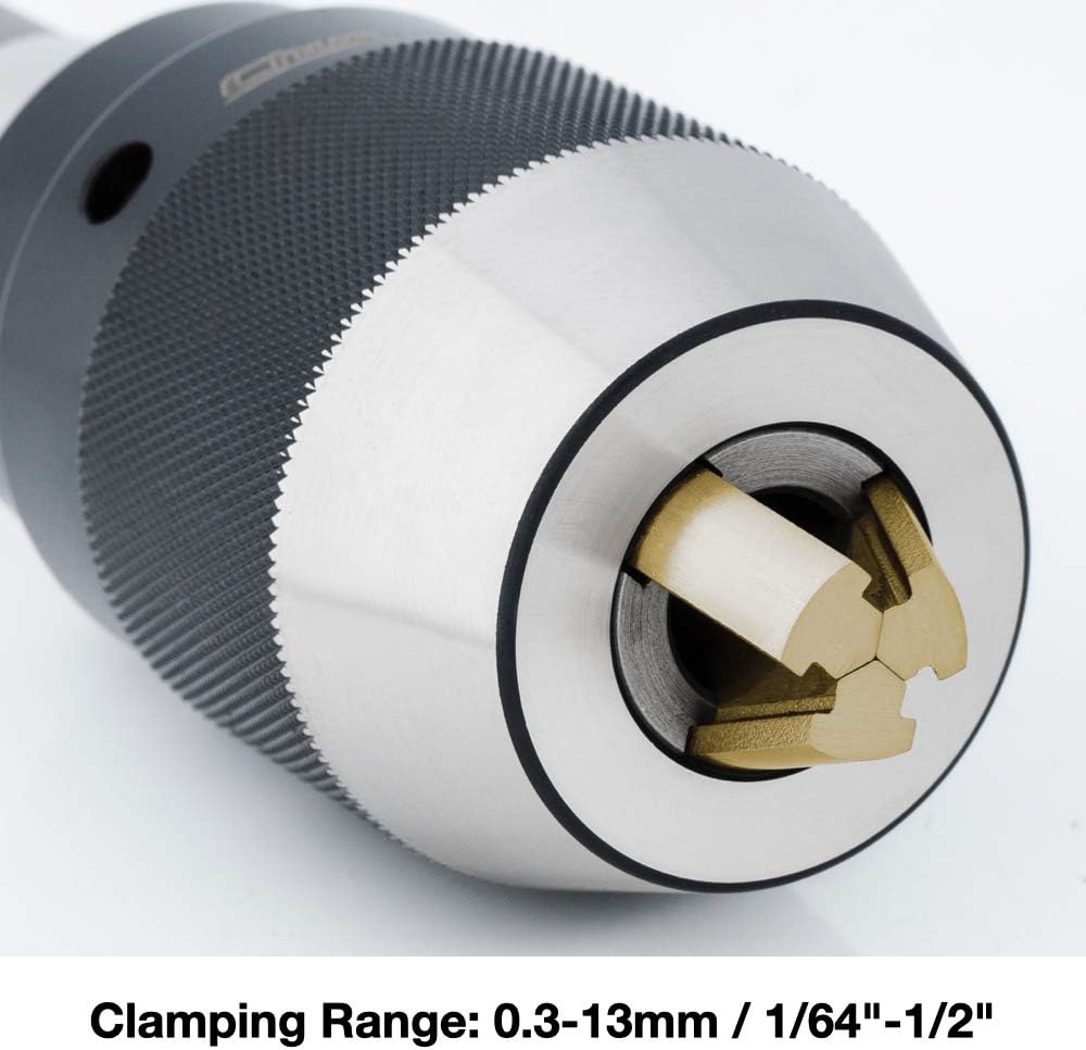 1/64"-1/2" Heavy Duty Keyless Drill Chuck with Integrated Shank U54753
