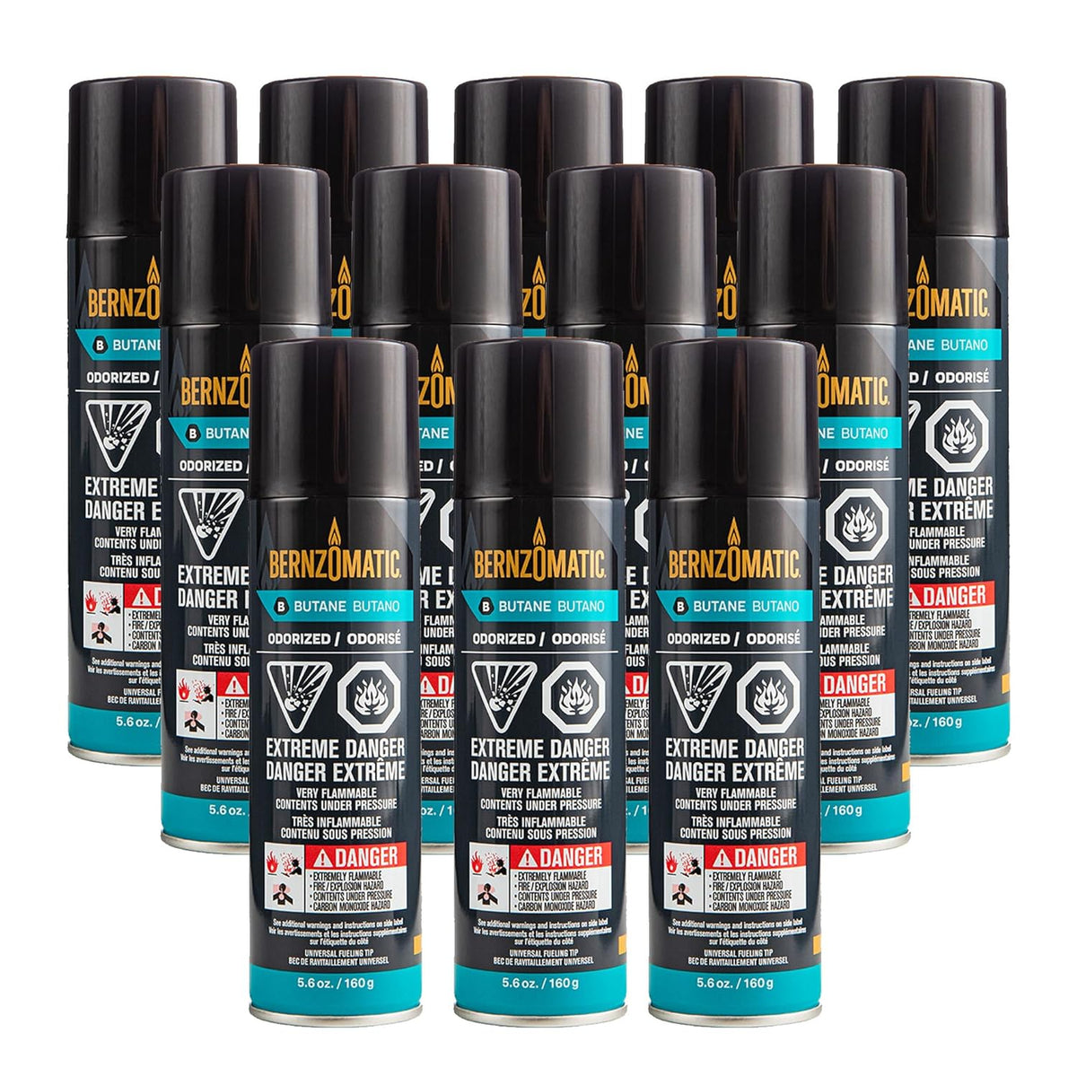 5.6 oz Disposable Butane Cylinder Refills Pack of 12 B369