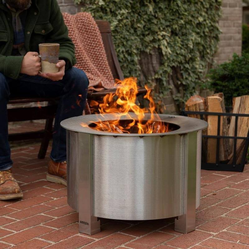 Stainless Steel Smokeless Fire Pit with SearPlate Rim A62203
