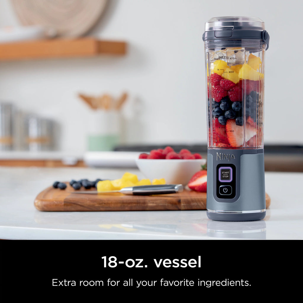 18 oz. Portable Blending Vessel with Leakproof Lid and Sip Spout, Denim Blue K171