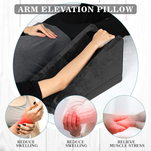Dark Gray Arm Elevation Pillow with High Density Foam M1867