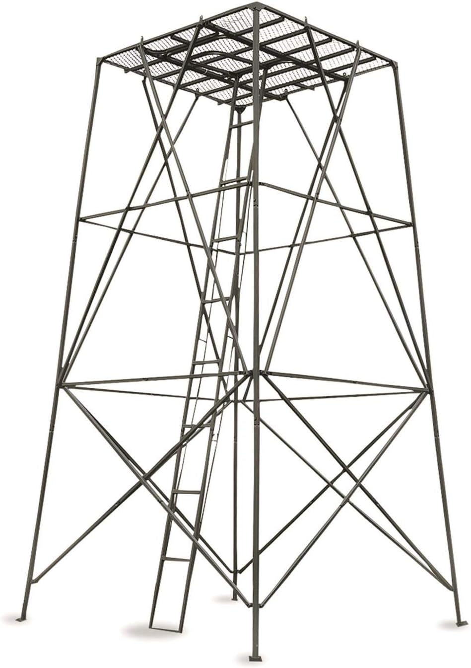 10' Elevated Hunting Tower Platform Climbing Ladder Stand R906922