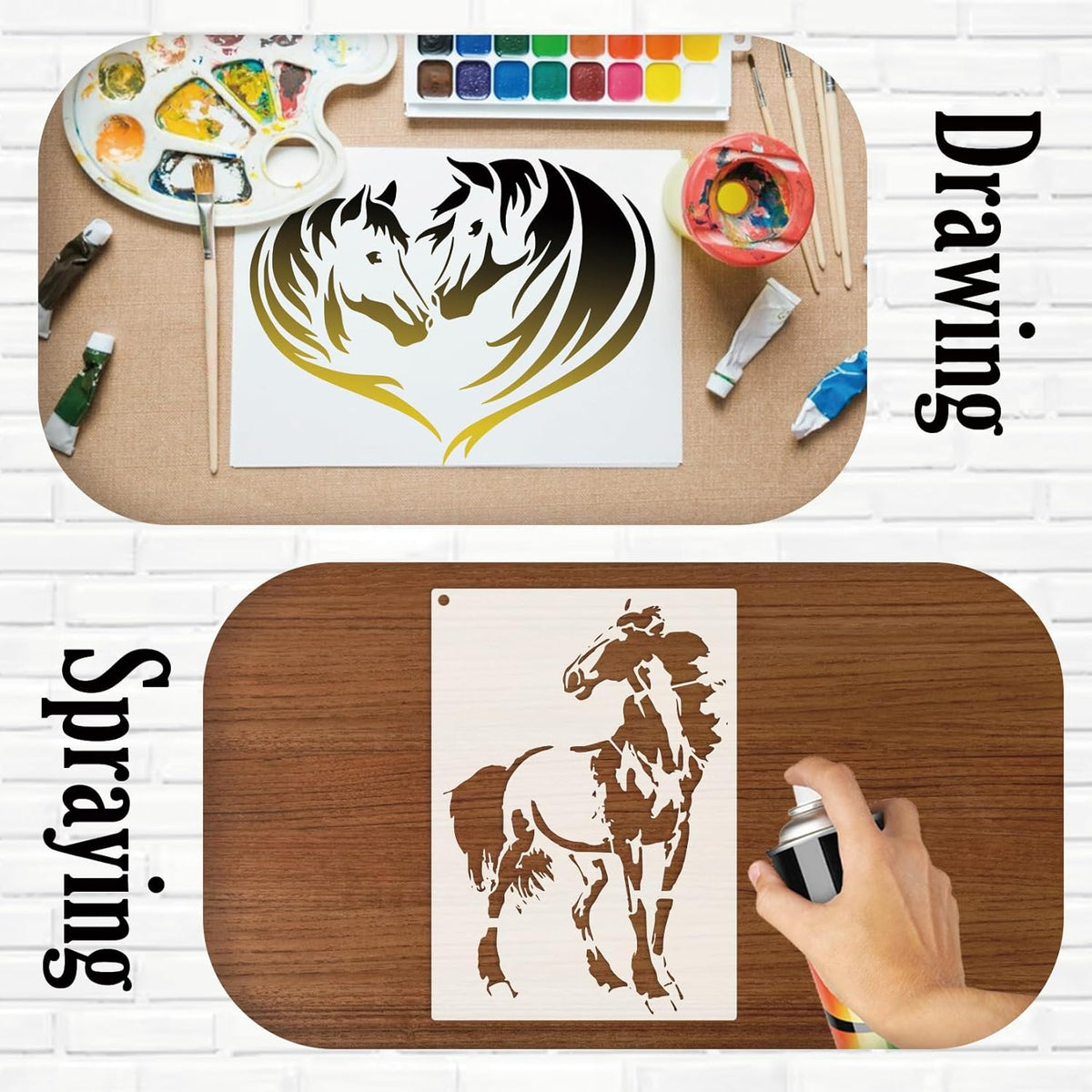 Reusable Horse Stencils for Painting K95460