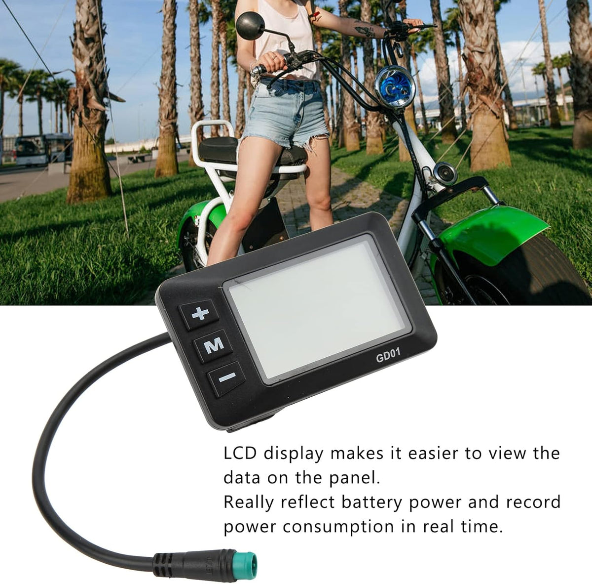 5 Pin Waterproof Speedometer and Odometer with Backlight LCD Display V426