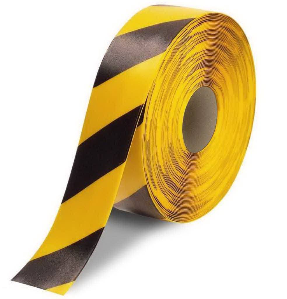 Yellow/Black 3inch x 100ft Industrial Floor Marking Tape F631