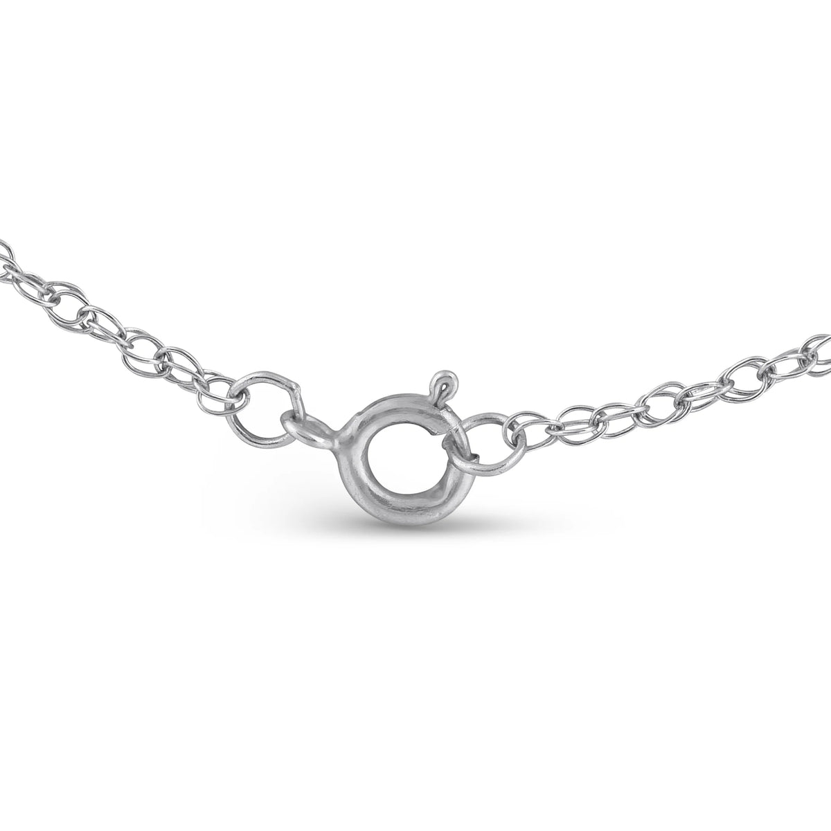 14k White Gold Diamond Cross Pendant Necklace B77500
