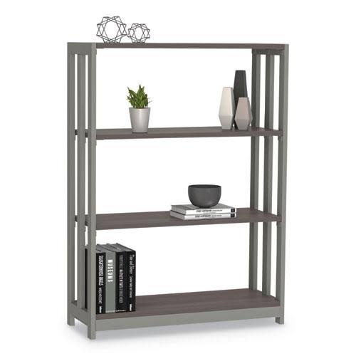 Mocha Three-Shelf Bookcase A54916