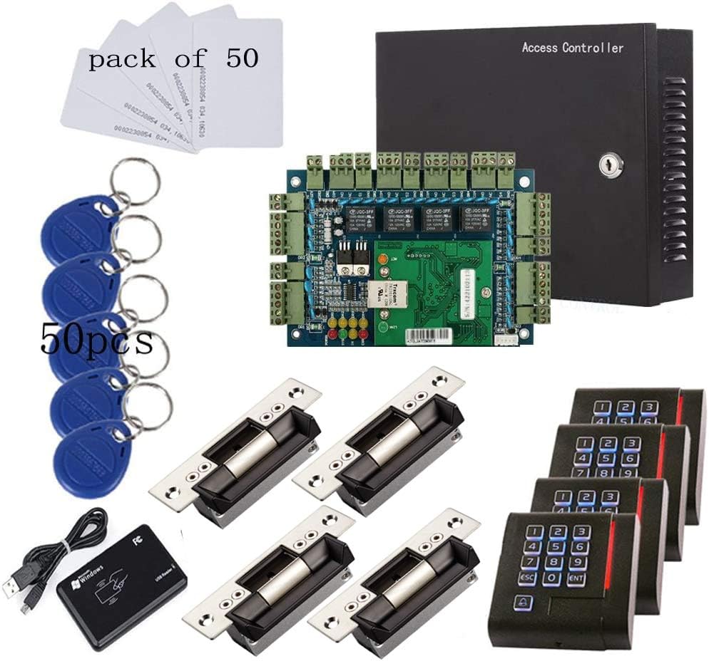 4 Doors Access Control System with Keypad Reader T876493