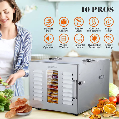 10 Trays Stainless Steel Food Dehydrator G565