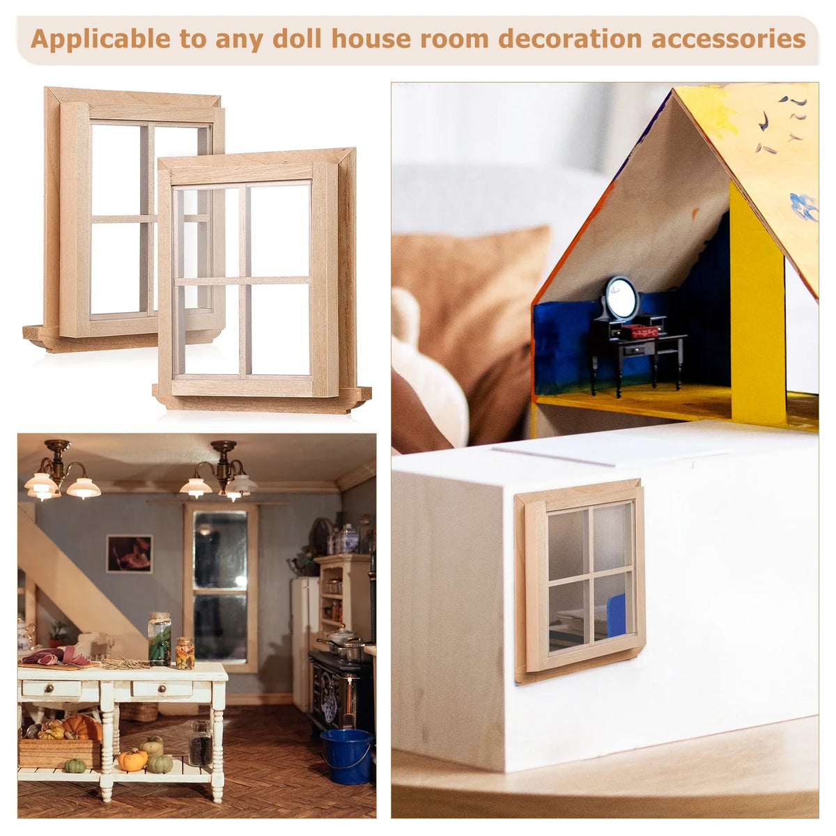 1 12 Scale Arched Wood Dollhouse Door V53313