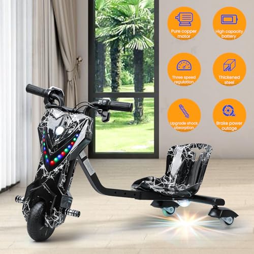 Electric Drift Trike with Adjustable Seat Big Wheel 3-Wheel Scooter V815