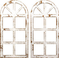 2-Pack Distressed Arched Cathedral Window Frame Wall Decor M532777