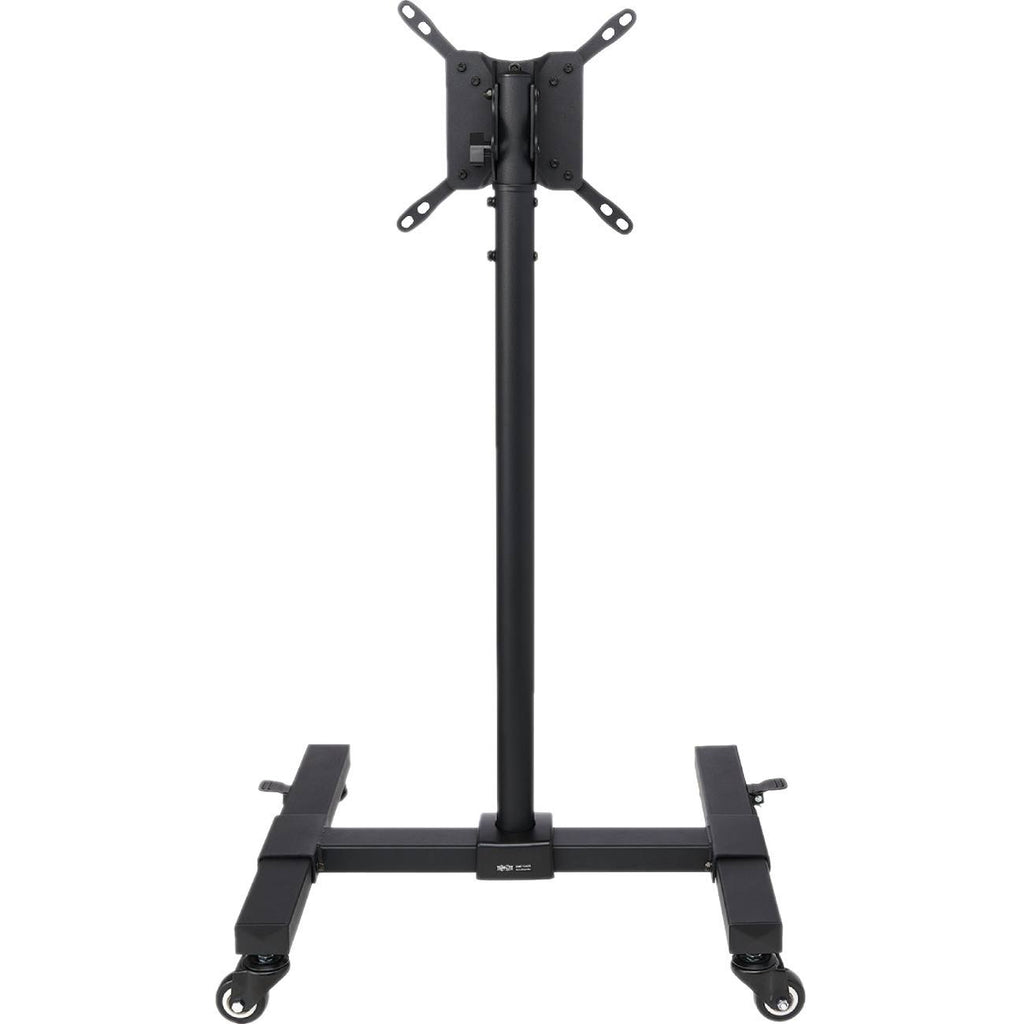 Mobile Cart TV Stand Height-Adjustable Locking Casters Black U862