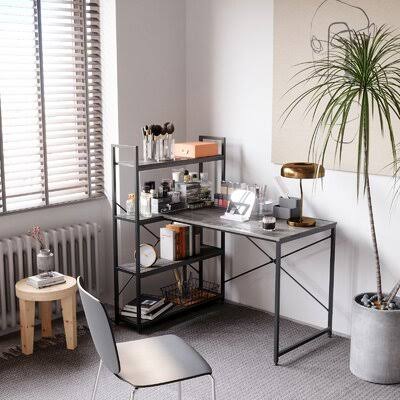 Gray Reversible L-Shape Desk G513