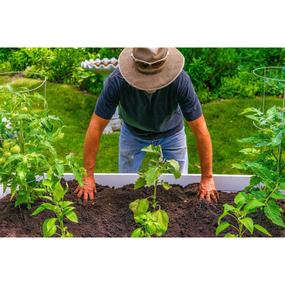 22.5x22 Vinyl Raised Garden Bed White Y541