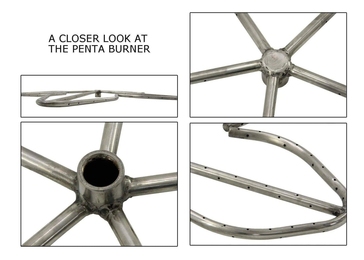 Antique Copper Natural Gas Fire Pit Burner Ring Kit K954749