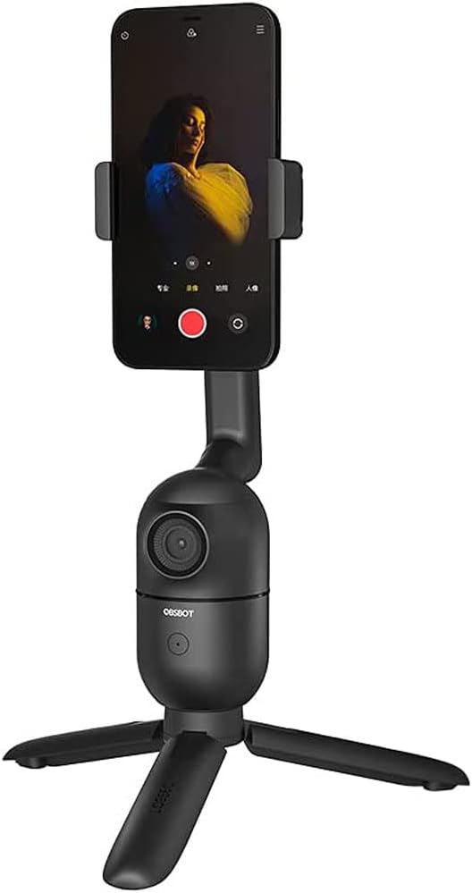 AI-Powered Auto-Tracking Camera Phone Mount Bundle with Video Conference Live Streaming Kit B79393