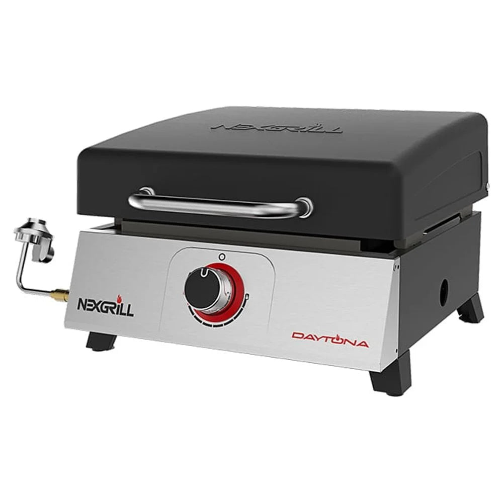 1-Burner Propane Gas Tabletop Grill with Hot Rolled Steel Griddle Top K4585