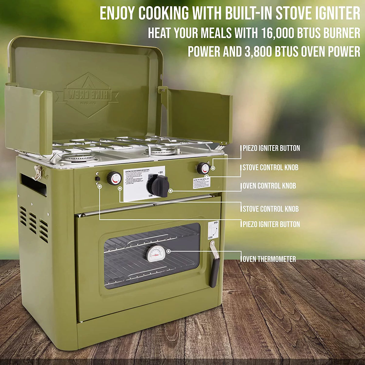 2 Burner Portable Propane Camping Stove with Carry Bag Y261