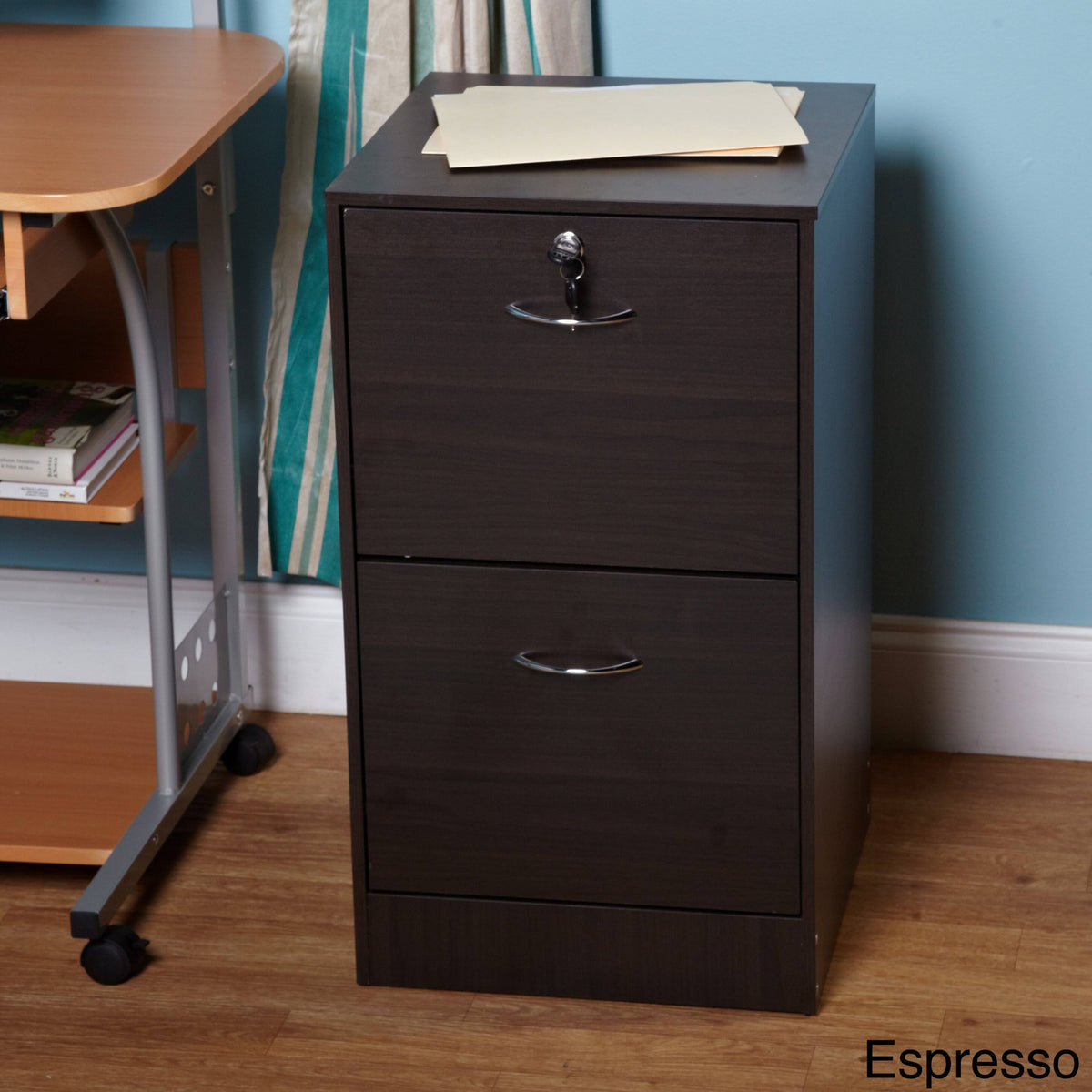 2 Drawer Espresso Filing Cabinet P25706