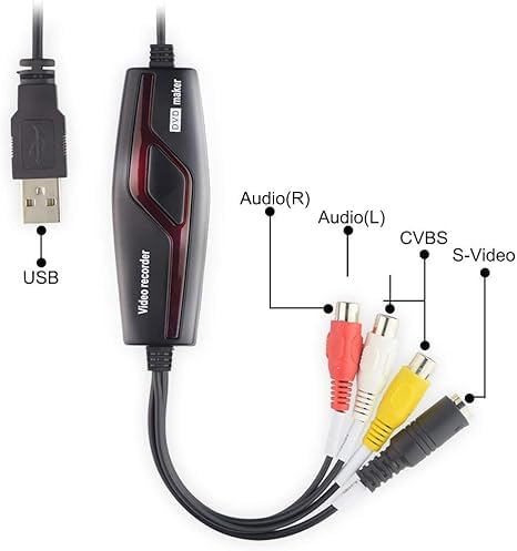 Video Capture Card, USB2.0 Video Capture Device, RCA to USB Converter X964489