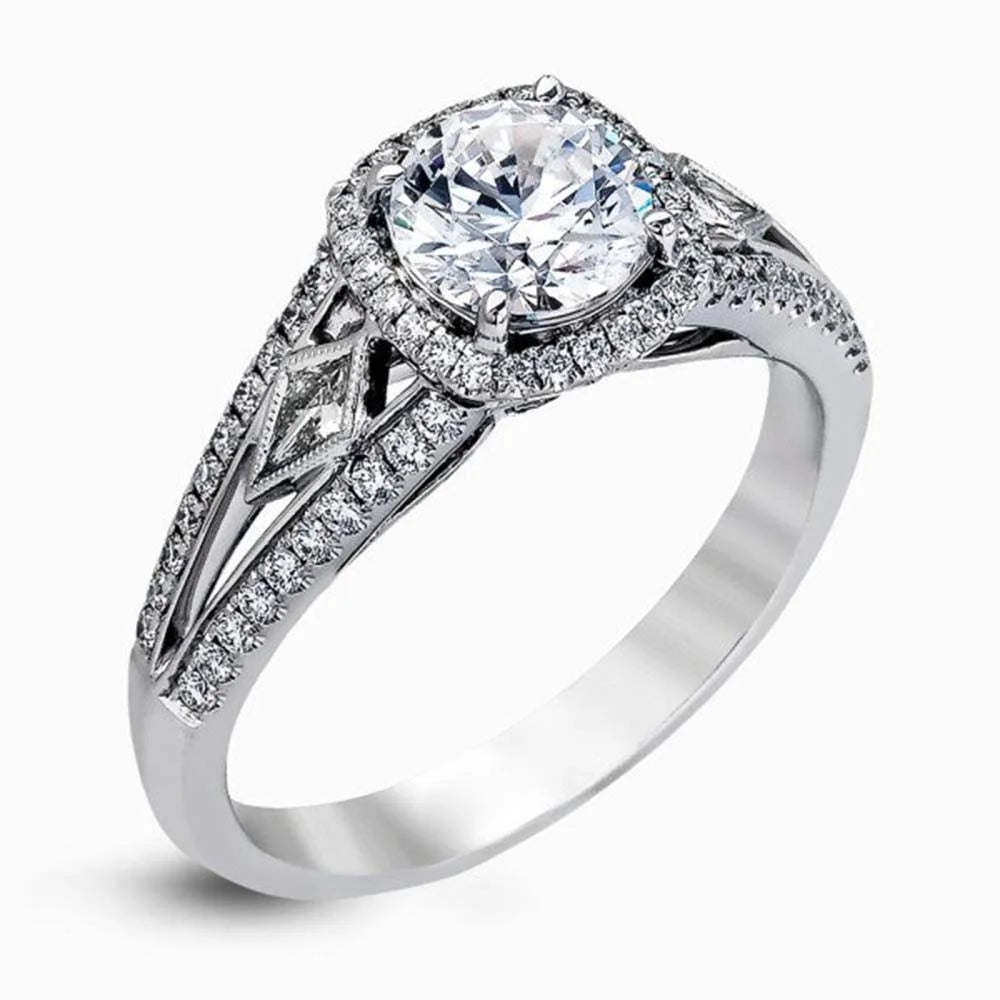 14k White Gold Diamond Ring A6785