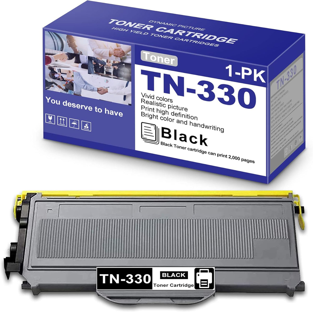 1 Pack Black TN330 Toner Cartridge for Brother Printer G308