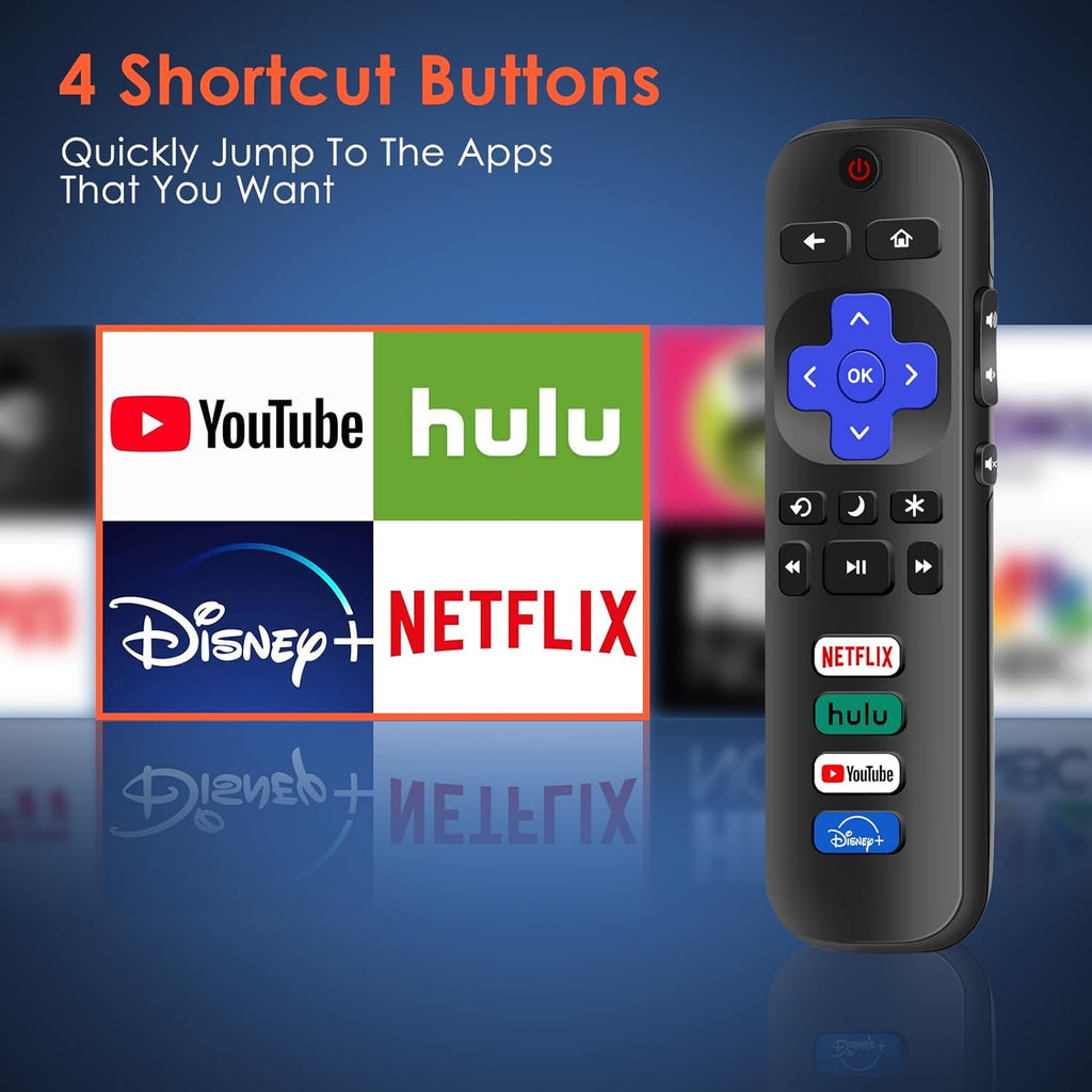 2 Pack Universal Infrared Remote Control for Roku TV J7952