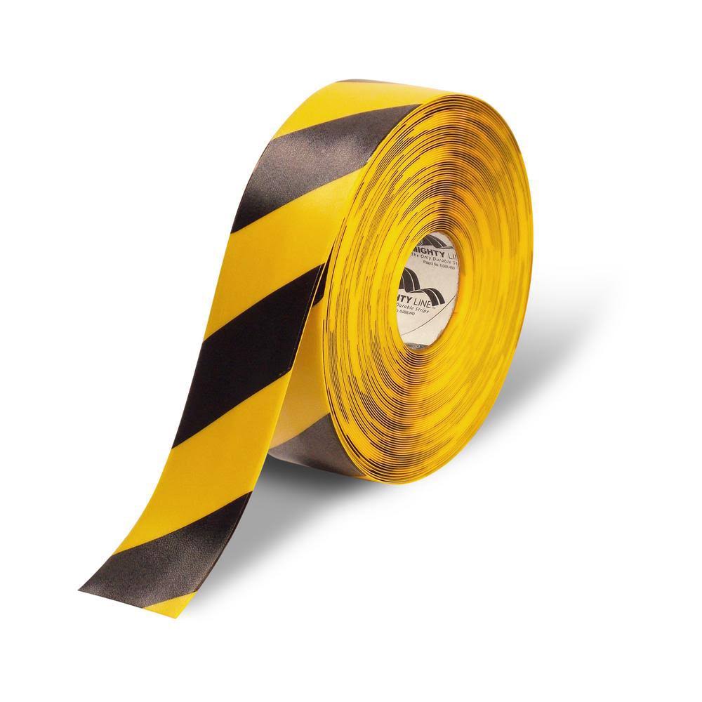 Yellow/Black 3inch x 100ft Industrial Floor Marking Tape F631