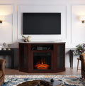 Wooden Mantel Fireplace Cabinet with Storage Shelves T26833