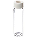 20ml Amber VOA Vial with White Polypropylene Open Top Closure Q70046