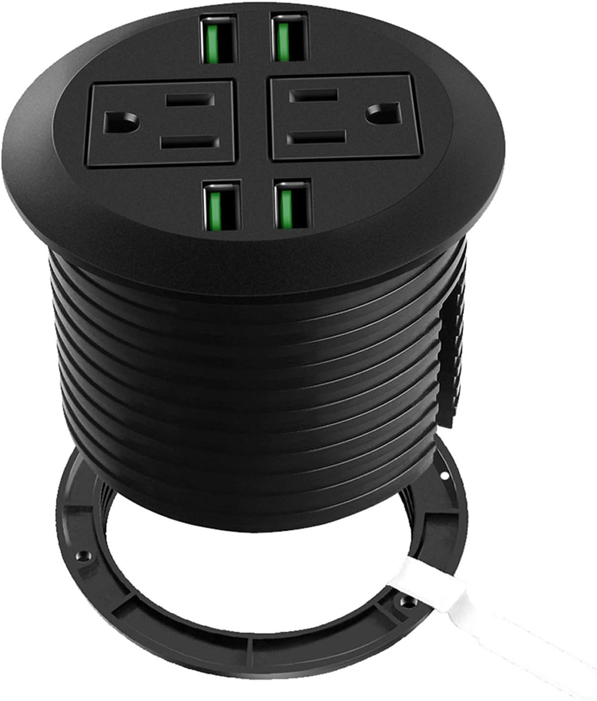 3 inch Desk USB C Power Grommet, 2 Outlets, 3 USB, Pack of 2 T147790
