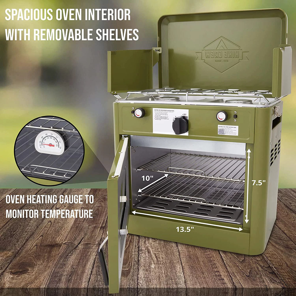 2 Burner Portable Propane Camping Stove with Carry Bag Y261