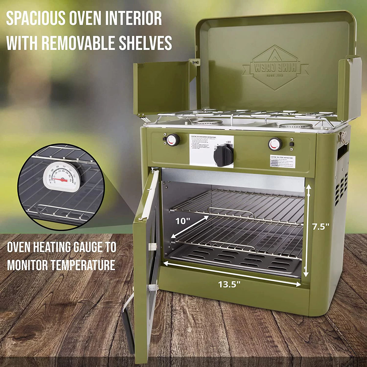 2 Burner Portable Propane Camping Stove with Carry Bag Y261