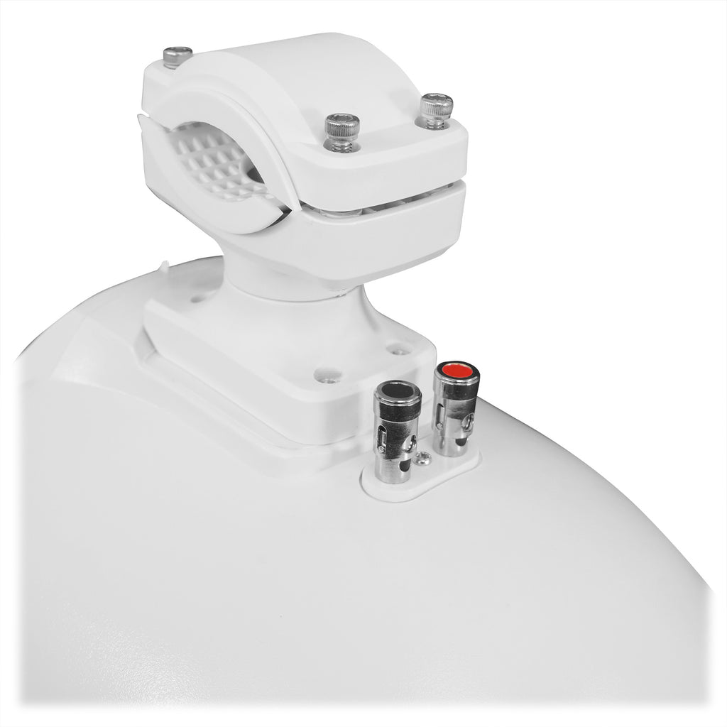 White 8" Marine Wakeboard Swivel Tower Speakers with Receiver Y2602