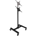 Mobile Cart TV Stand Height-Adjustable Locking Casters Black U862