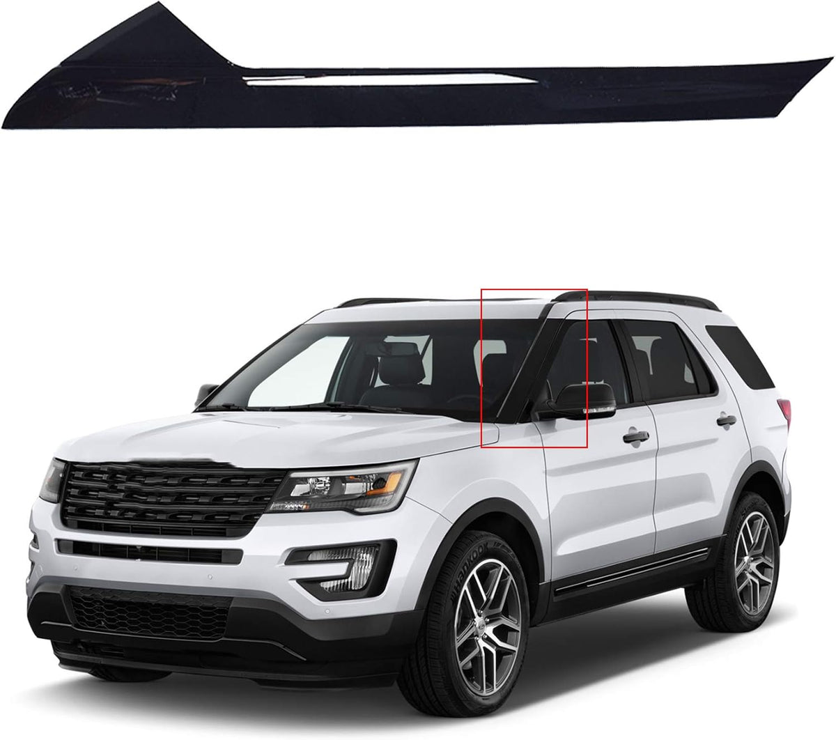 Front Windshield Outer Trim Molding Pack of 2 T664085