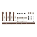 Oil Rubbed Bronze Solid Steel Mini Sliding Barn Door Hardware Kit E5470