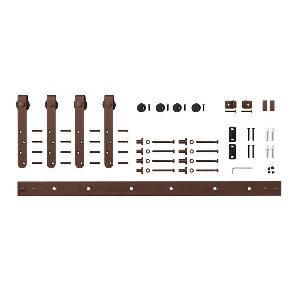 Oil Rubbed Bronze Solid Steel Mini Sliding Barn Door Hardware Kit E5470