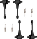 4pc Ignition Coil Pack And Spark Plug Compatible With Nissan Versa 2012 2013 2014 1.6L J3650