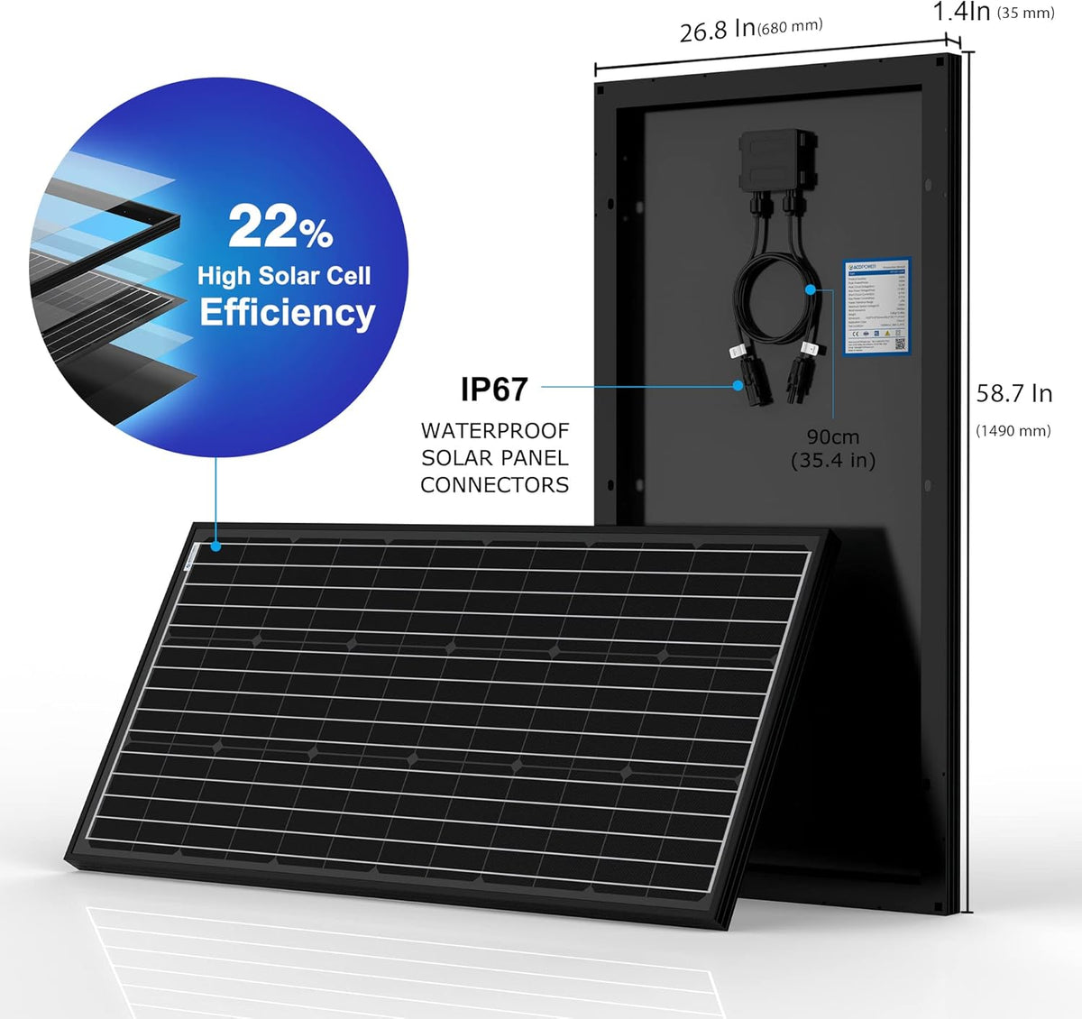 400 Watt Black Mono Solar Panel U70459