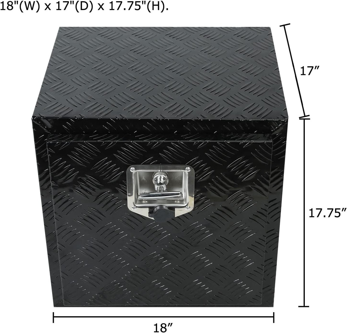 Black Aluminum 5 Bar Tread Tool Box S89478