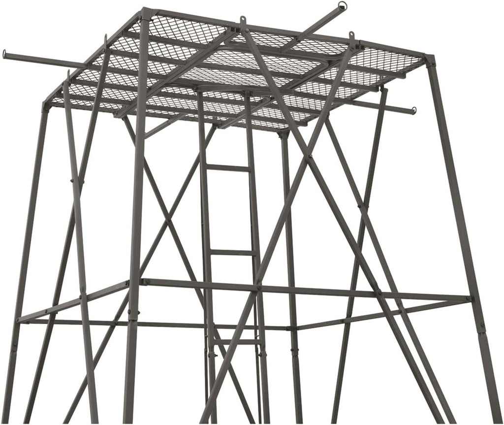10' Elevated Hunting Tower Platform Climbing Ladder Stand R906922