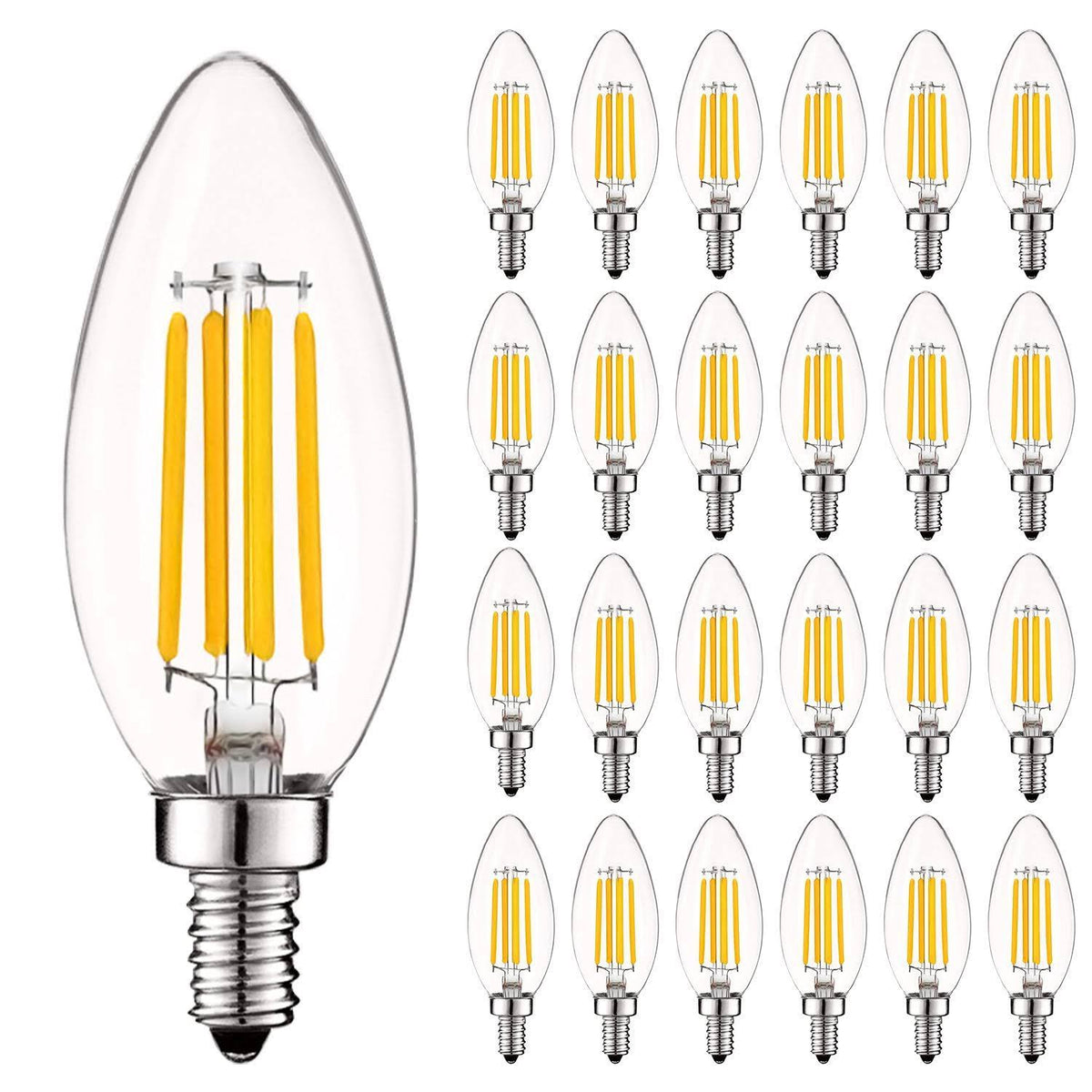24 Pack Dimmable LED Candelabra Bulb E12 Base S397381
